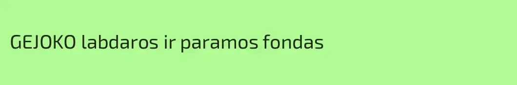 GEJOKO labdaros ir paramos fondas 